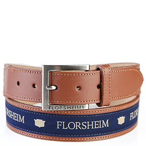 FLORSHEIM BELT EMBROIDERED  in Tan for R499.00